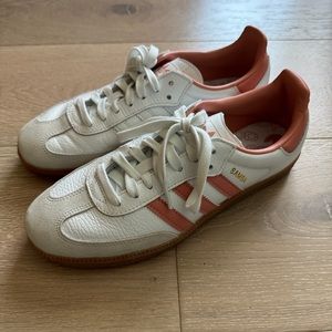 Adidas Samba OG in cloud white and wonder clay